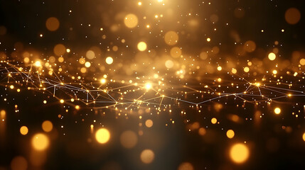Wall Mural - abstract golden network design