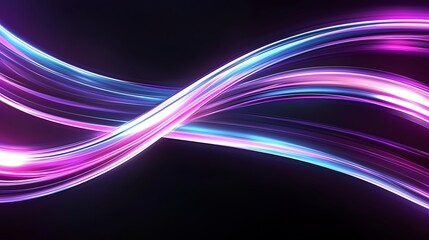 Wall Mural - Abstract Light Trails in Night