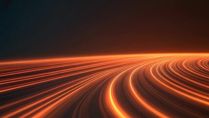 Wall Mural - looping animation dynamic glowing lines in abstract optical data concept, illuminating dark backgrou