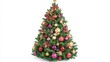 © Bullan - Colorful Christmas Tree with Ornaments on White Background