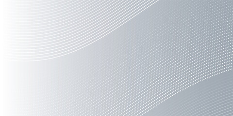 Wall Mural - gray and white abstract background with flowing particles. digital future technology concept. vector
