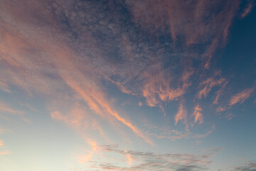 Wall Mural - beautiful cloud formation on sunrise sky.