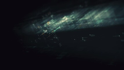 Leinwandbilder - Futuristic data matrix AI simulation featuring metaverse inspired elements, an information network, and hi-tech digital data telemetry with encrypted numbers