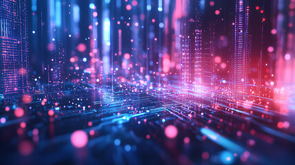 Wall Mural - high-tech circuit board background, abstract digital technology presentations, electronic components