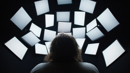 Poster - Immersive Digital Narrative Cinematic Multimedia Experience Exploring Technological Isolation and Sensory Overload in Contemporary Art Installations