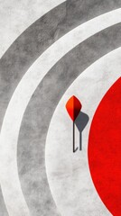 Poster - Precision Targeting in Digital Strategy Minimalist Red Pin Positioning on Monochrome Bullseye - High-Performance Analytics and Strategic Visualization for Next-Gen Business Intelligence