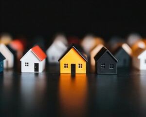Poster - Minimalist Real Estate Portfolio Visualization Dynamic Color-Coded Property Investment Models Showcasing Market Diversity, Strategic Positioning and Wealth Accumulation Potential