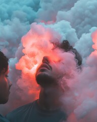 Poster - Immersive Digital Mindscape Ethereal Color Psychology Visualizing Gen Z Mental Health Exploration Through Surreal Atmospheric Emotion