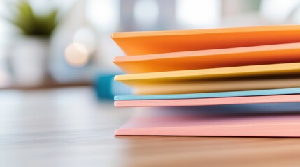 Leinwandbilder - Minimalist Productivity Palette Gradient Color-Coded File Organization for Modern Workspace Efficiency and Digital Workflow Optimization