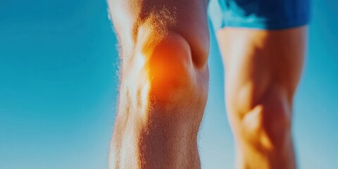 Aufkleber - Precision Sports Medicine Cutting-Edge Knee Rehabilitation Visualization with Targeted Thermal Imaging for Athletic Performance Recovery and Wellness Innovation