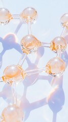 Poster - Luminescent Molecular Innovation Next-Gen Biotech Visualization with Translucent Glass Spheres - Cutting-Edge Scientific Design for Healthcare Transformation