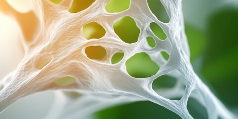Aufkleber - Regenerative Design Organic Biomimetic Cellular Network Visualization - Innovative Biotech Exploring Sustainable Architectural Morphology and Emerging Biomaterial Structures