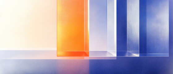Abstract Geometric Shapes in Gradient Colors