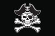© somaiya - Pirate  Skull Black and White Vector