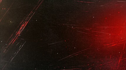 Poster - Grunge-textured background with dark red and black tones featuring grainy film effect and subtle light to medium gradient. Vintage charm with surface scratches, topped by glowing neon sign for vivid c