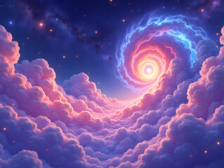 colorful cosmic nebulae celestial wonders cosmic starry sky concept illustration