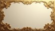© CreativePulse - Elegant Golden Ornate Frame Baroque Style Decorative Border Luxury Background Vintage Design