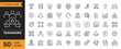 © twenty-icons - Teamwork outline icon set. Containing Business teamwork, human resources, meeting, partnership, meeting, work group, Work group, and more. editable stroke. Vector illustration