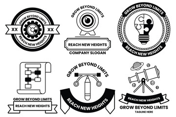 Wall Mural - set of illustrations in the concept of business expansion in line drawing style