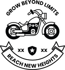 Wall Mural - motorcycle with the words grow beyond limits on it
