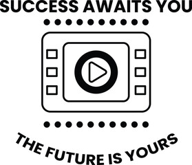 Wall Mural - screen with a play button in the middle