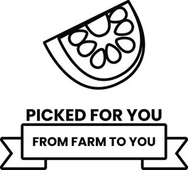 Wall Mural - fruit with a center is shown with the words picked for you