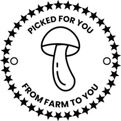 Wall Mural - mushroom is picked for you from farm to farm