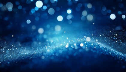 lovely lively mild blue particle history with flickering bokeh debris
