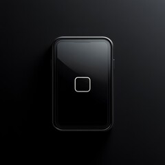 Aufkleber - Minimalist Black Smartphone: Sleek Design, Modern Technology, & Clean Interface on a Dark Background