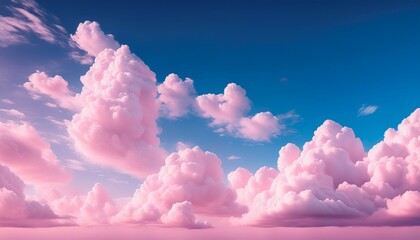 Wall Mural - simple and delightful crimson sky and fluffy clouds historical past
