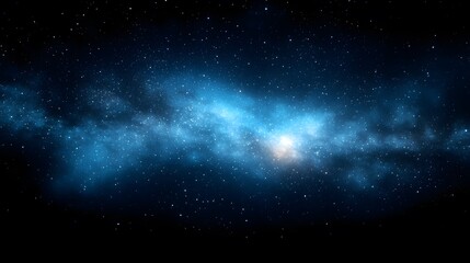stunning blue galaxy nebula in space with stars background for astronomy, design, science concepts.