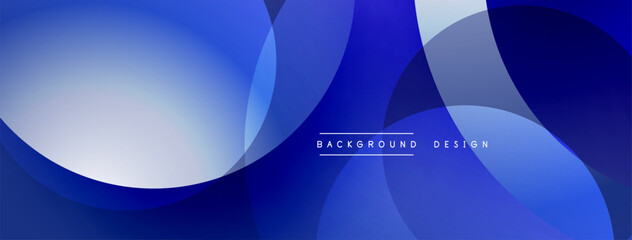 Poster - Abstract composition with layered circular elements, blending gradients and soft transitions, creating a sense of depth, motion, and visual harmony