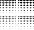 © Awais - Set Of 4 Geometric Half Tone Pattern Vector Illustraton