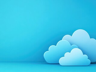 Leinwandbilder - A serene cloud floating in the sky symbolizing tranquility and freedom in a digital environment