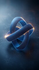 Poster - Abstract, 3D Intertwined Rings