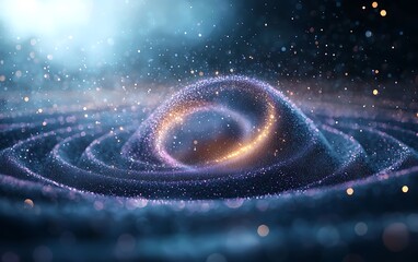 Poster - Abstract swirling particles