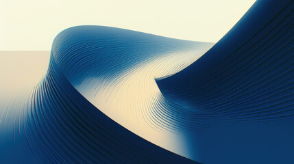Wall Mural - Abstract Blue Wave