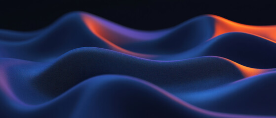 Wall Mural - Abstract Waves of Light and Shadow