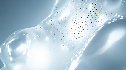 Wall Mural - Abstract Glowing Shapes with Golden Dots