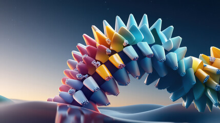 Wall Mural - Colorful Abstract Geometric Structure