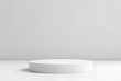 © Sun - empty white podium
