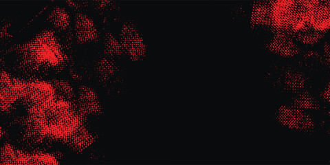 Wall Mural - Black red grunge texture vector background. Old wall. Textured template for design. Embossed painted stucco wall