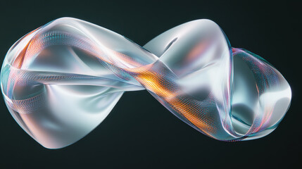 Wall Mural - Abstract Twisted Ribbon with Light Effects
