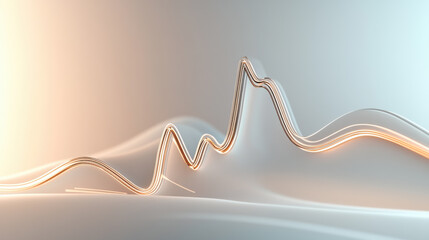 Abstract Golden Wave on Soft Background