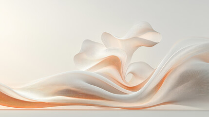 Wall Mural - Abstract Flowing Shapes in Soft Colors