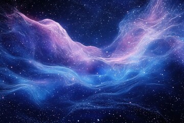Wall Mural - a breathtaking view of an abstract galaxy with stars in the night sky