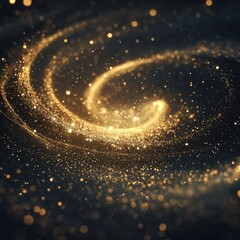 Wall Mural - a glowing spiral of light and dust illuminates the dark expanse