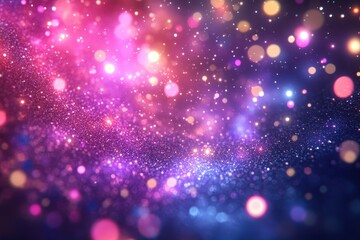 Wall Mural - beautiful colorful abstract bokeh glitter and particle light illustration design