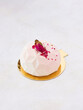 © Food Images - Crafted with artistry, this enchanting dessert features a geometric shape adorned with rose petals and delicate accents. A sweet indulgence capturing elegance and flavor
