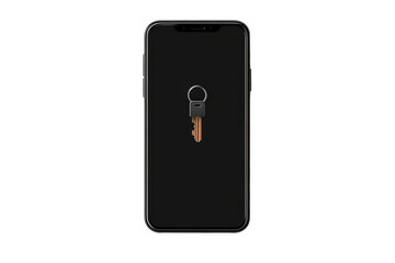 Wall Mural - mobile phone isolated on white